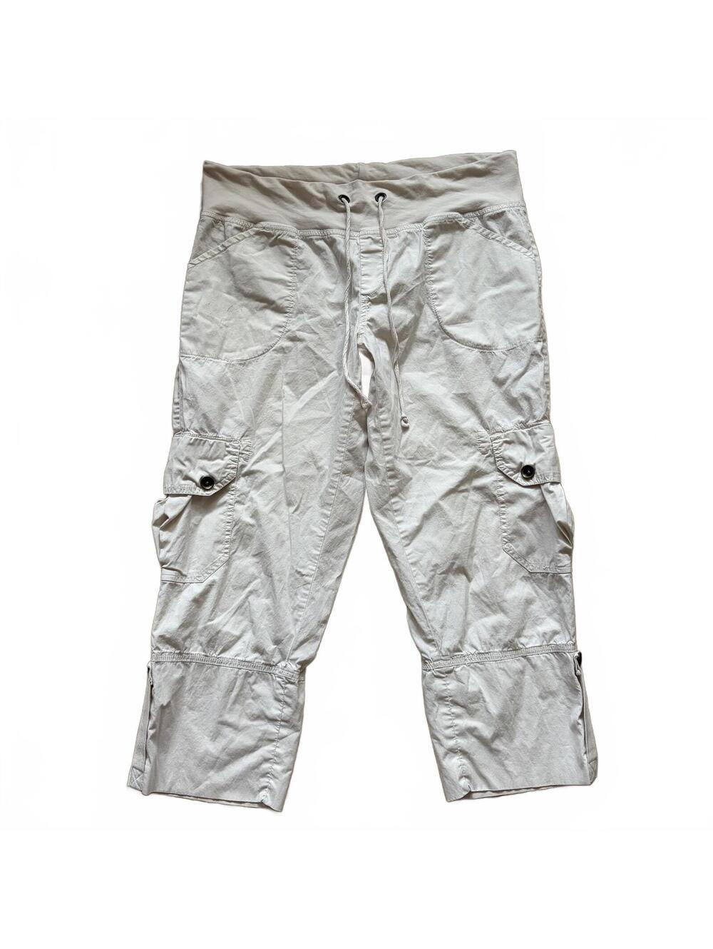 XCVI Cropped Cargo Pants Utility Drawstring Y2K Boho Cotton Women's Size Medium